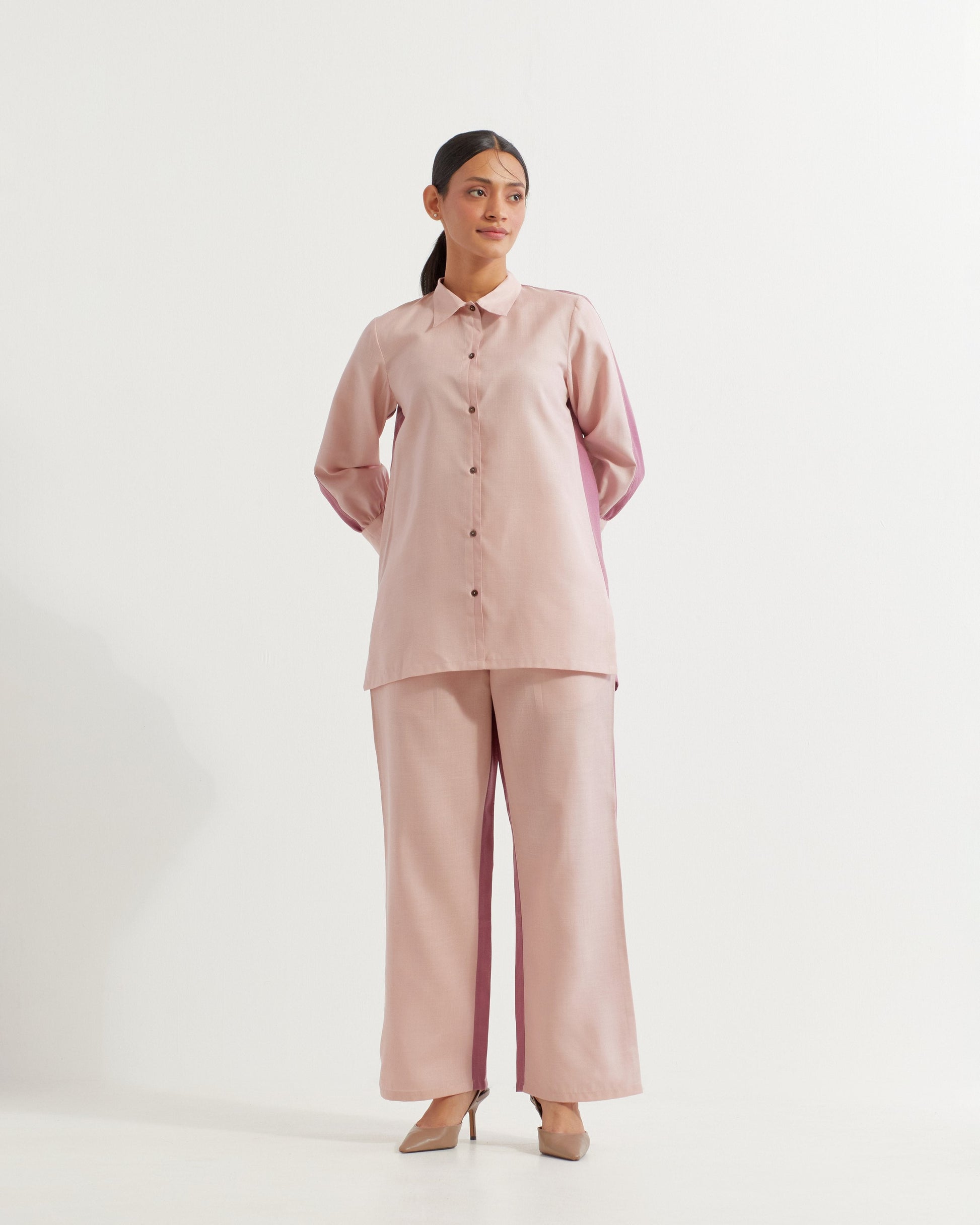 Pink/Mauve Caroline Co-ord Set (Set of 2)- IC