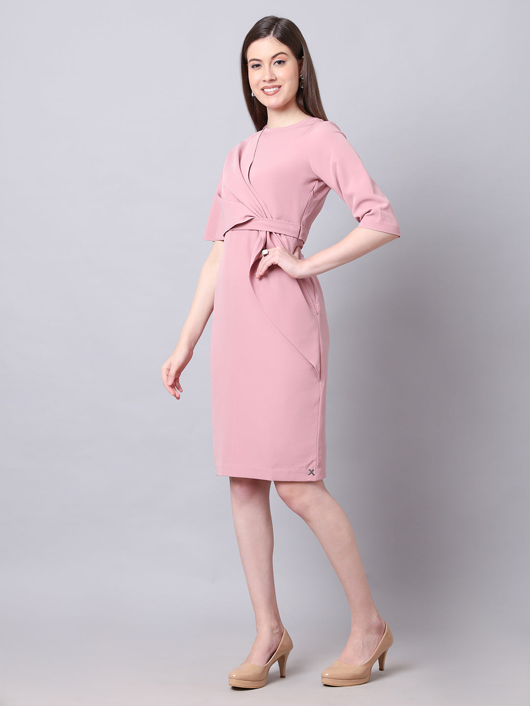 Exude Incandescent Draped Dress