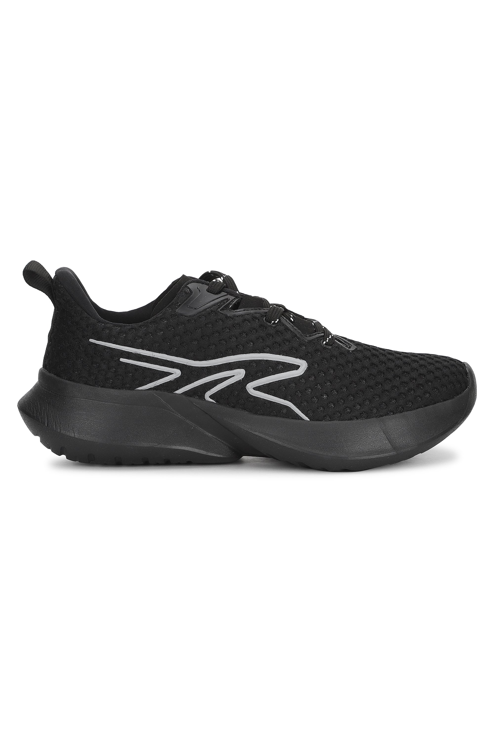 Turbo Collection Ergonomic Design Responsive Cushioning Toe Heel Spring Running Shoes For Men (Black)