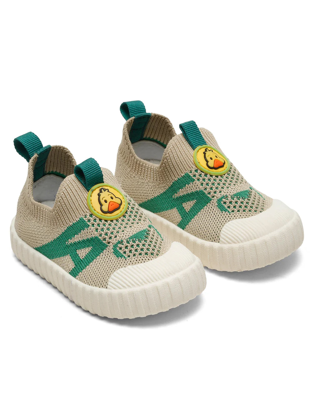 Ducky Toddlers's First Step Shoes - Beige & Green (Unisex)