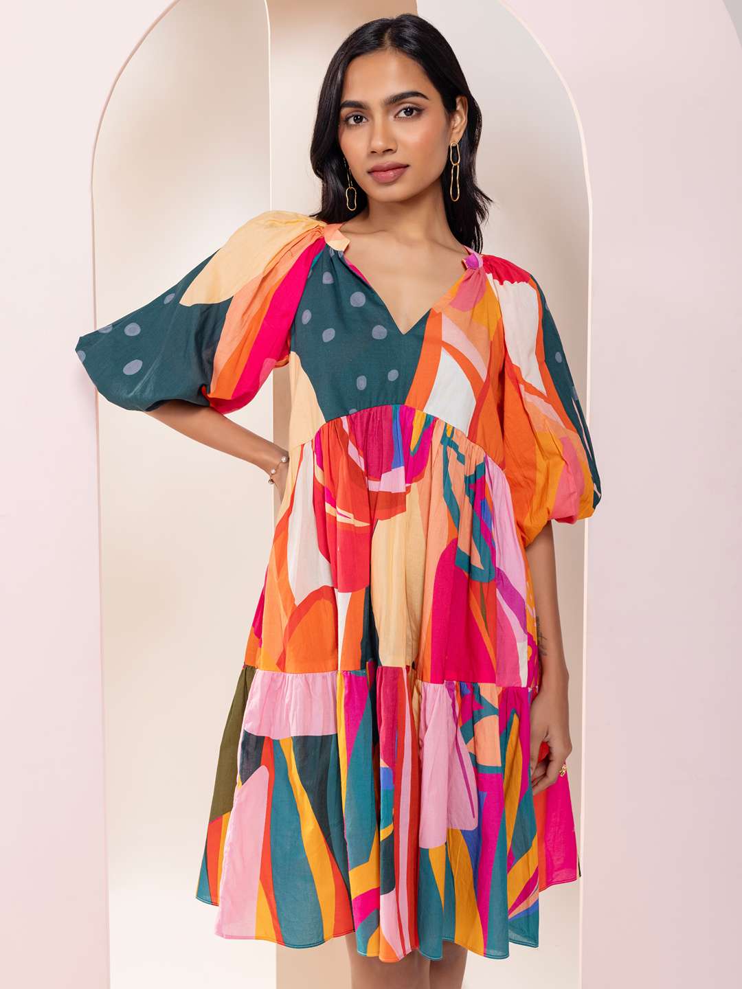 Pinko Printed Tiered Dress