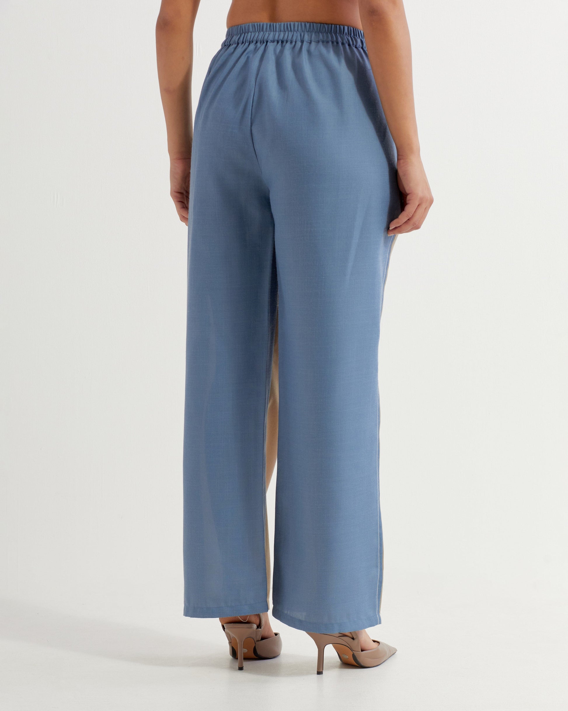 Beige/Blue Caroline Co-ord Set (Set of 2)- IC