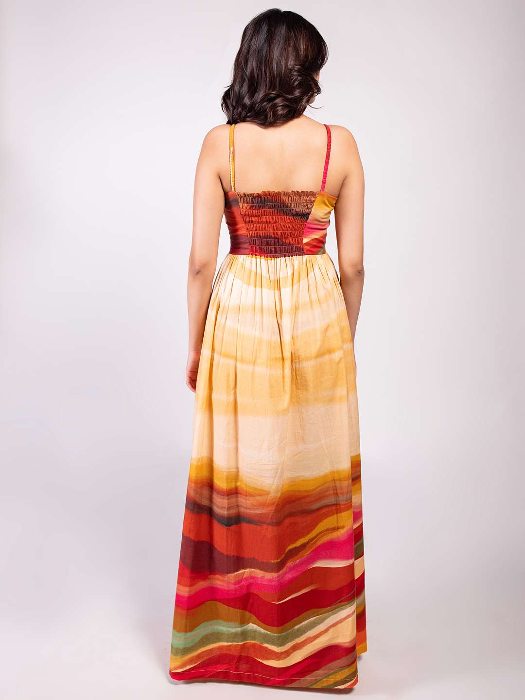 Flow Printed Strappy Maxi Dress