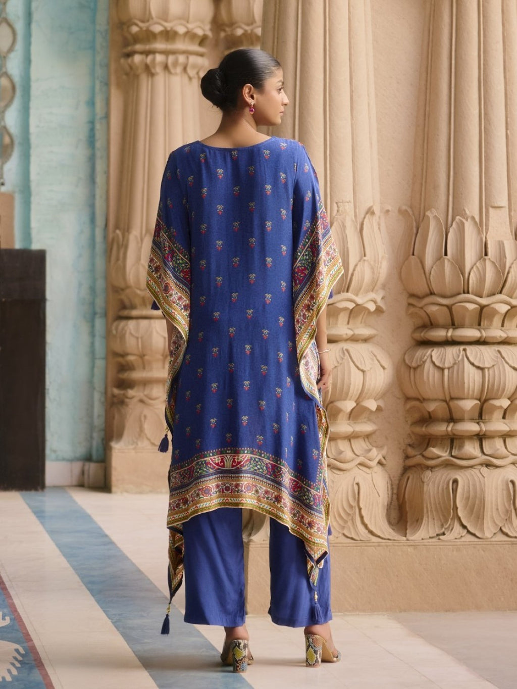 Aster Hibis Premium Full Work Kaftan Pant Set