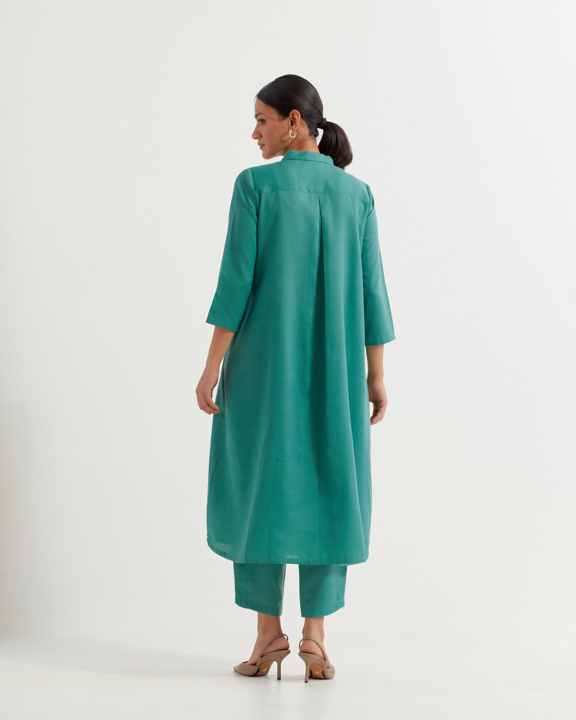 Green Victoria Co-ord Set (Set of 2)- IC