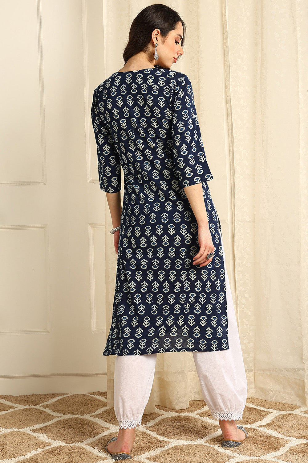 Indigo Blue Straight Kurta