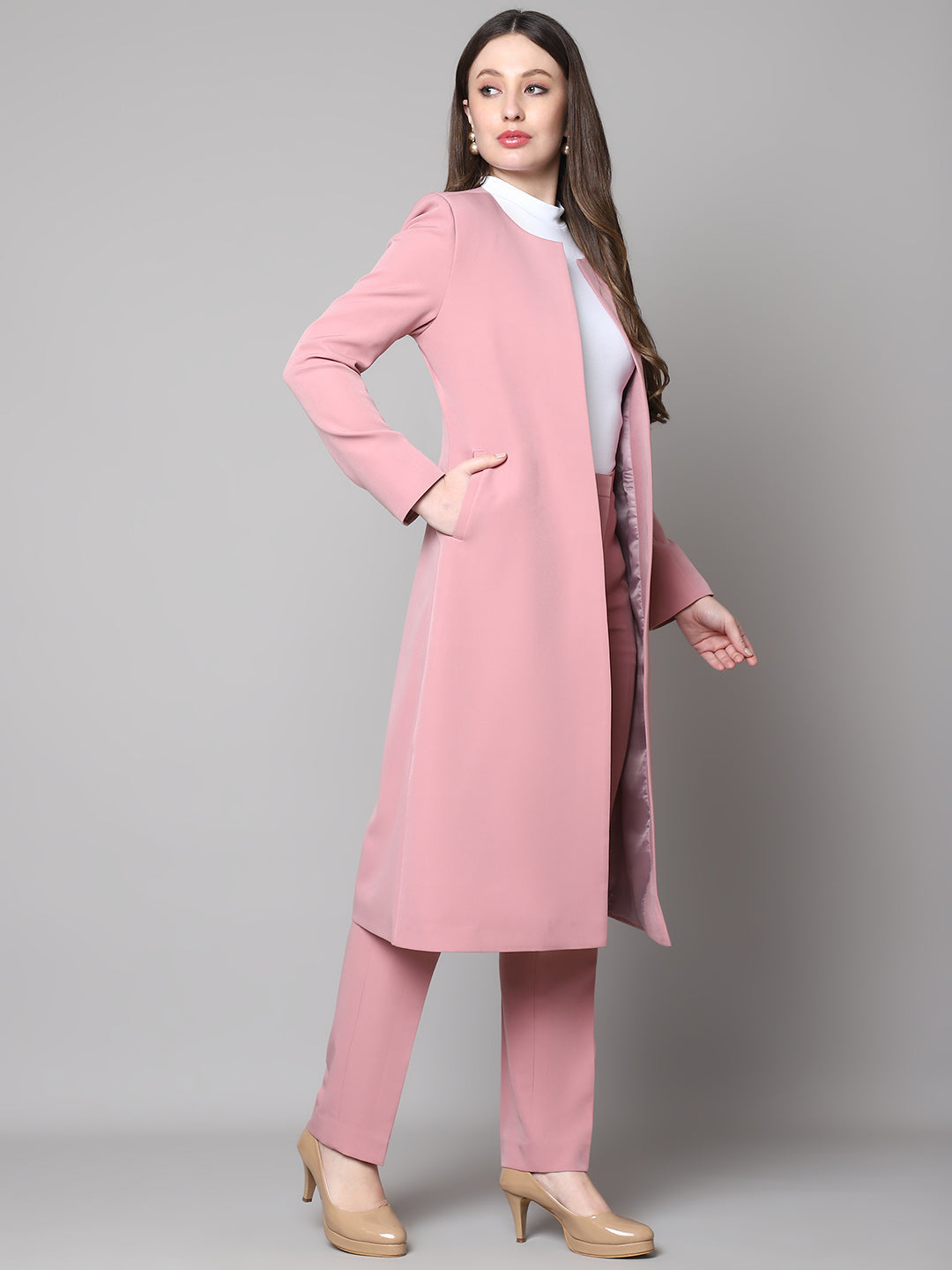 Exude Crowned Confidence Long Blazer