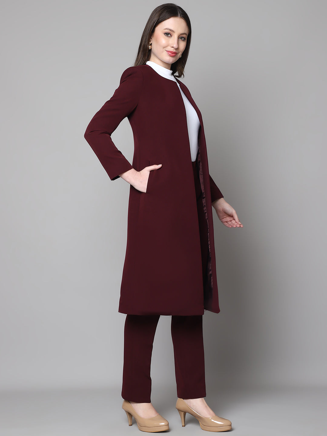 Exude Crowned Confidence Long Blazer