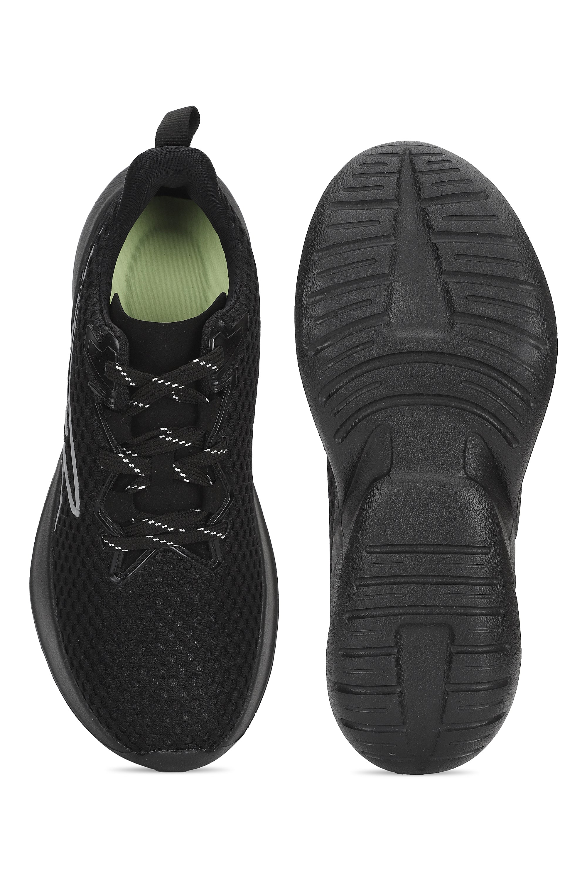 Turbo Collection Ergonomic Design Responsive Cushioning Toe Heel Spring Running Shoes For Men (Black)