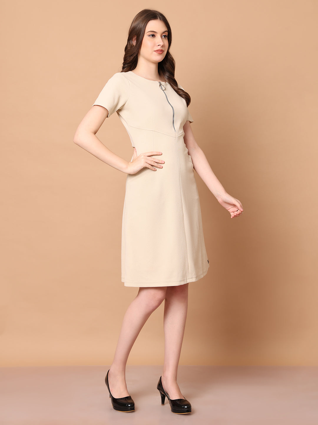 Exude Celebration A-line Zip Dress With Pockets