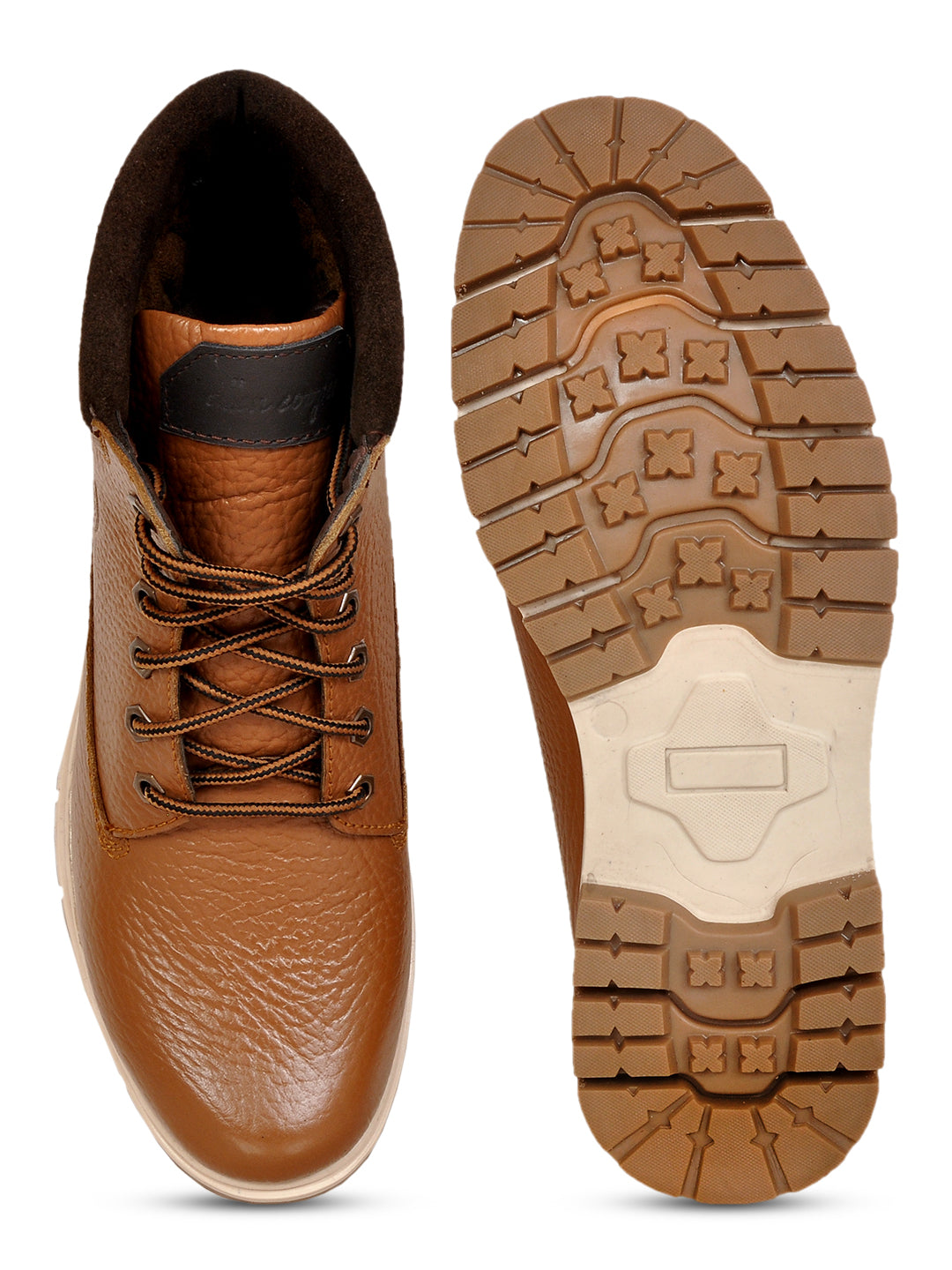 Allen Coper Men's Genuine Leather Comfortable Boots With Memory Foam Insole