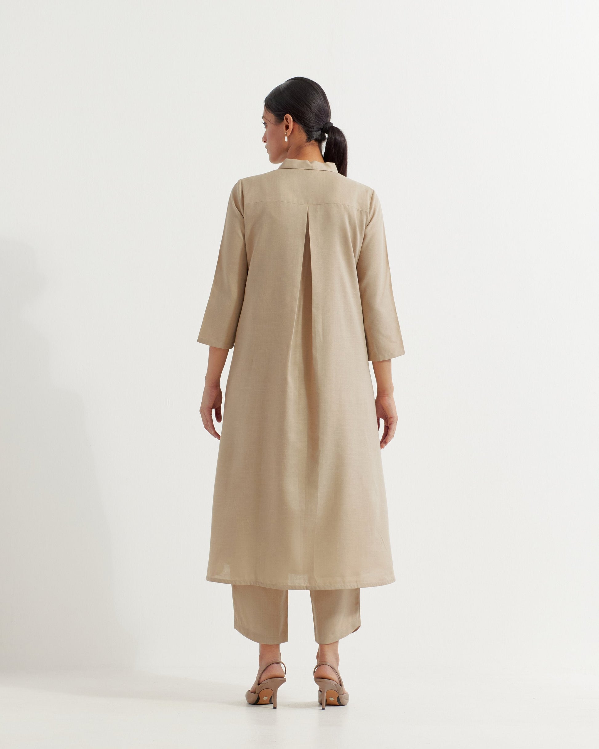 Beige Victoria Co-ord Set (Set of 2)- IC