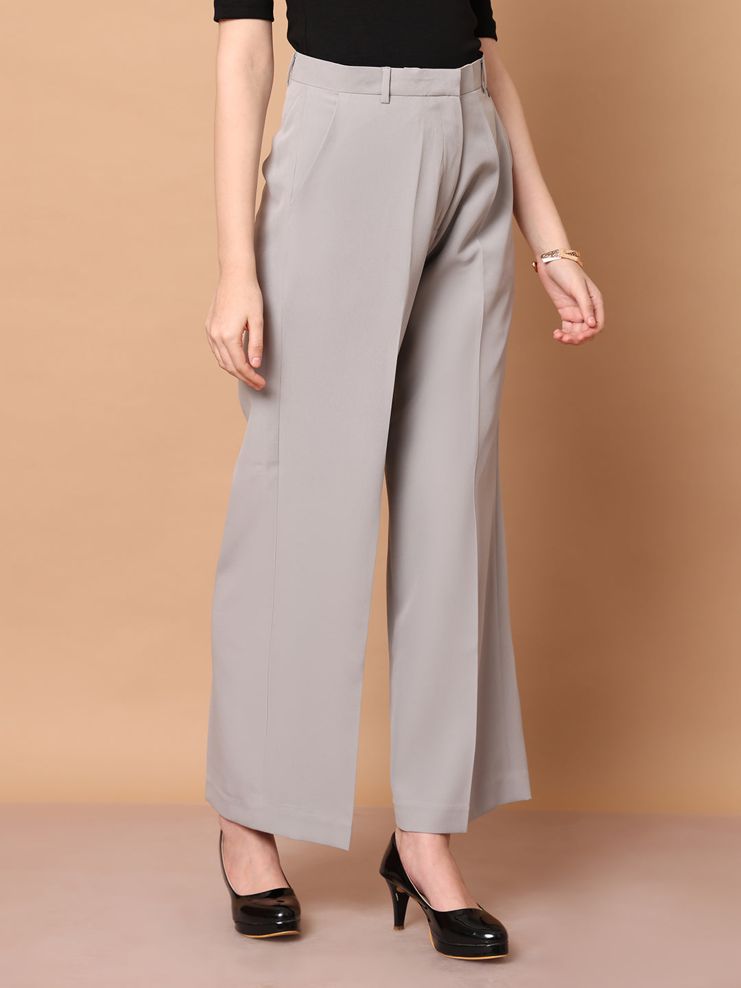 Exude Glamour & Grit Wide Leg Trousers