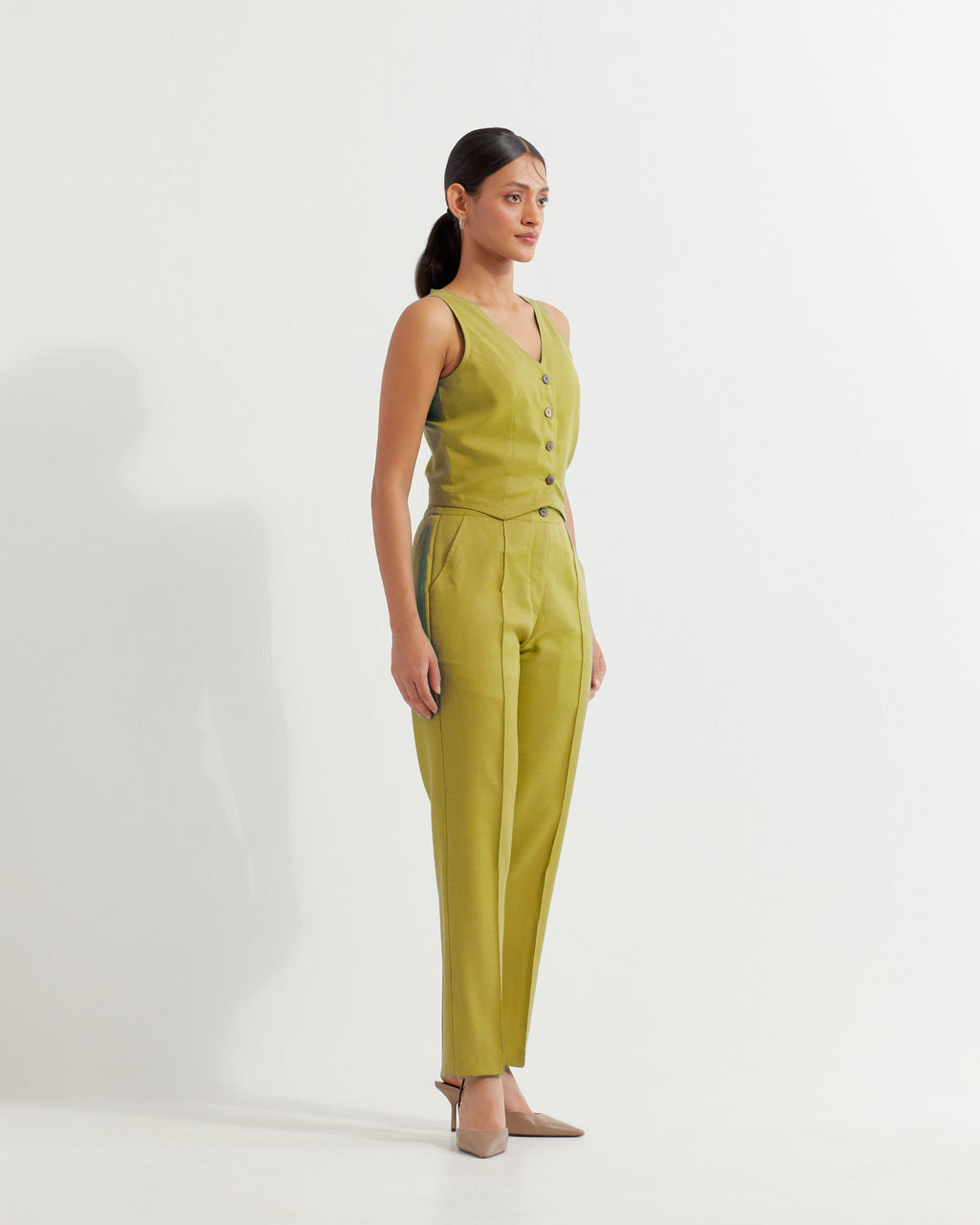 Lime Green Anne Co-ord Set (Set of 2)- IC