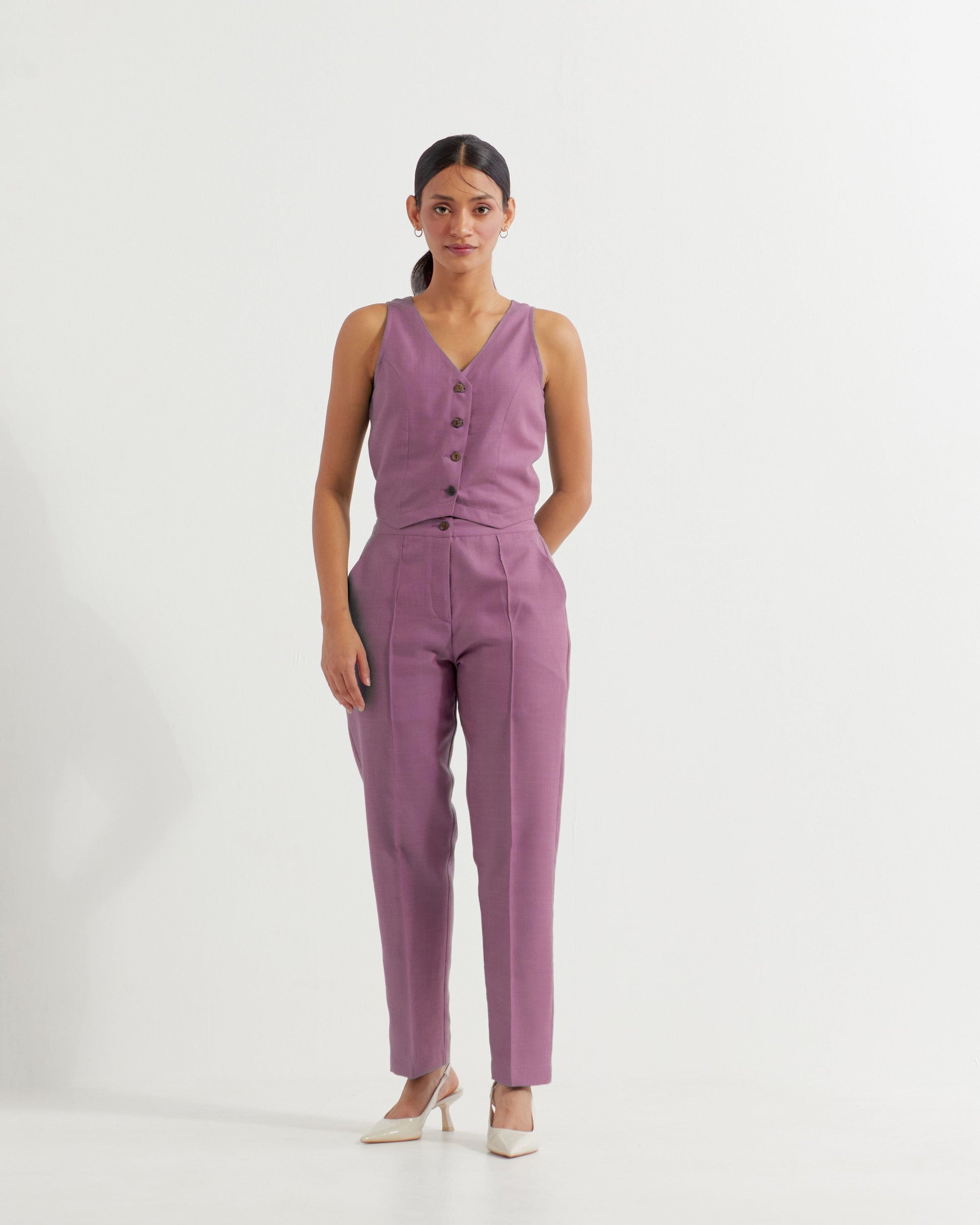 Mauve Anne Co-ord Set (Set of 2)- IC