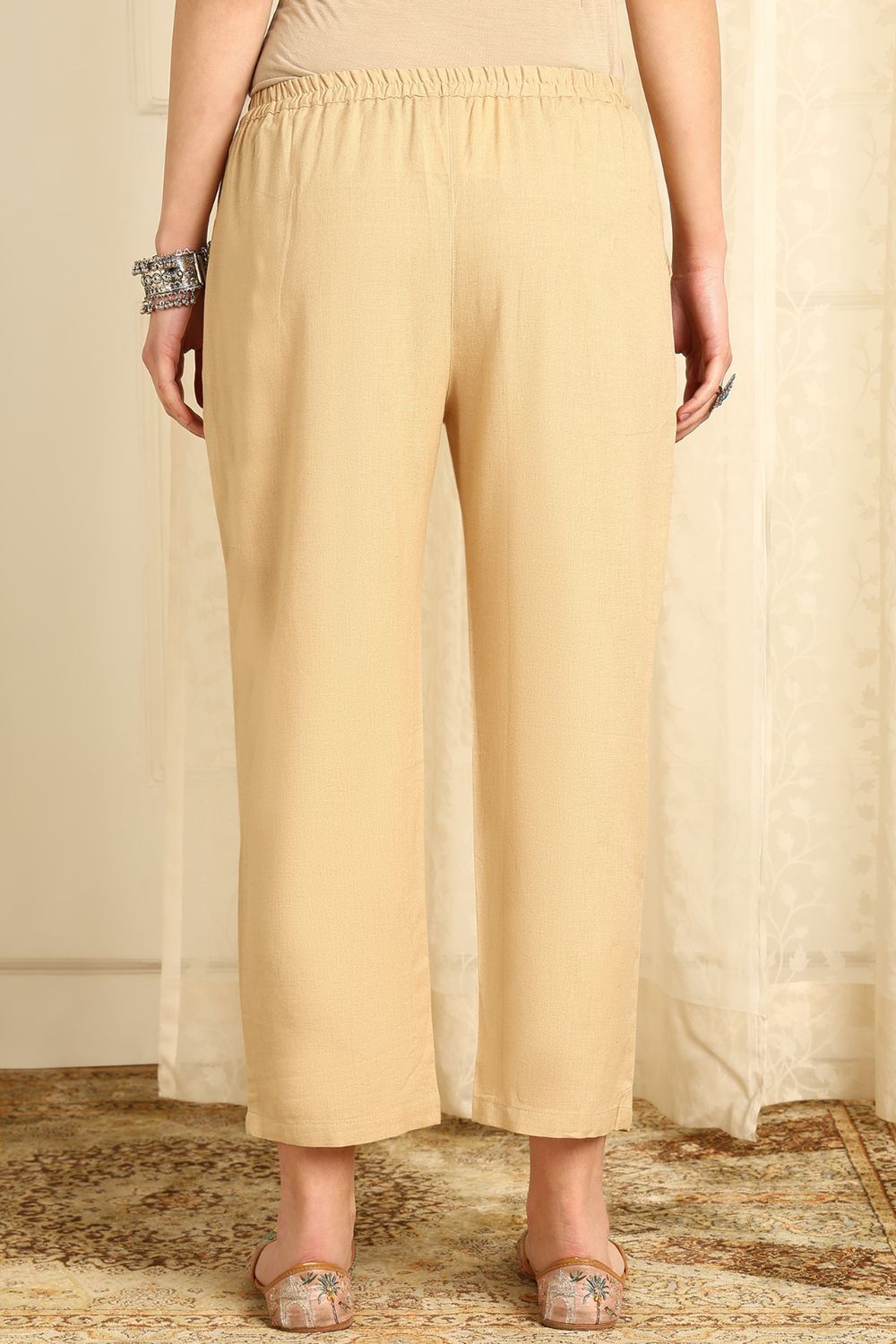 Beige Flax Farsi Pants