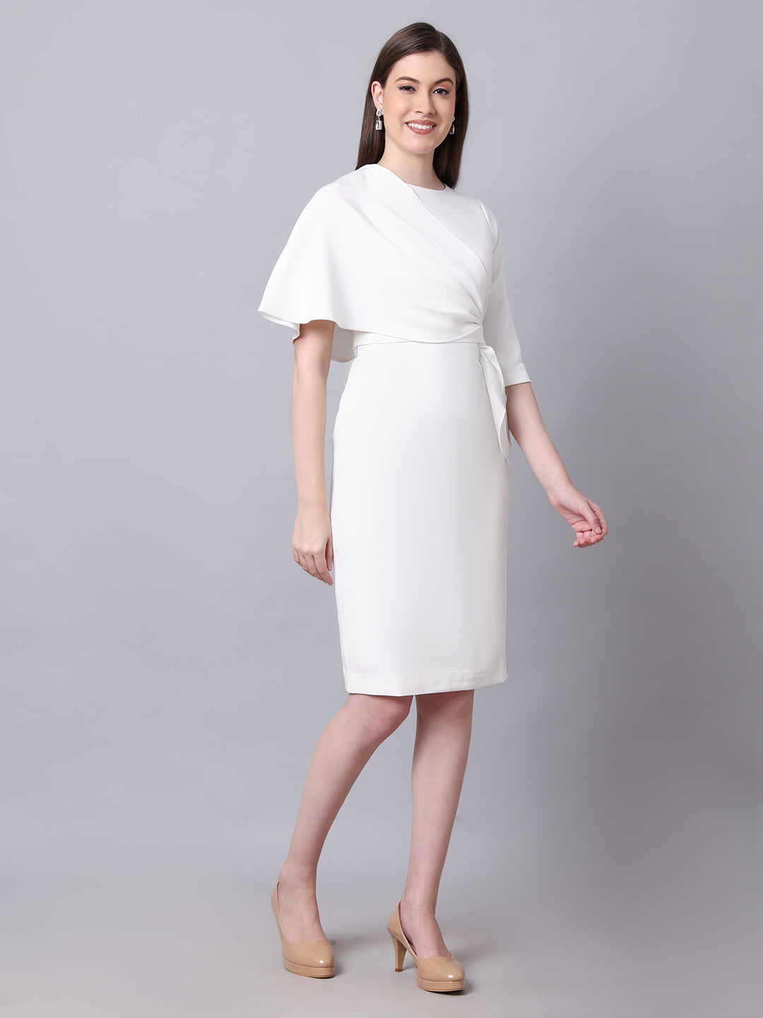 Exude Incandescent Draped Dress