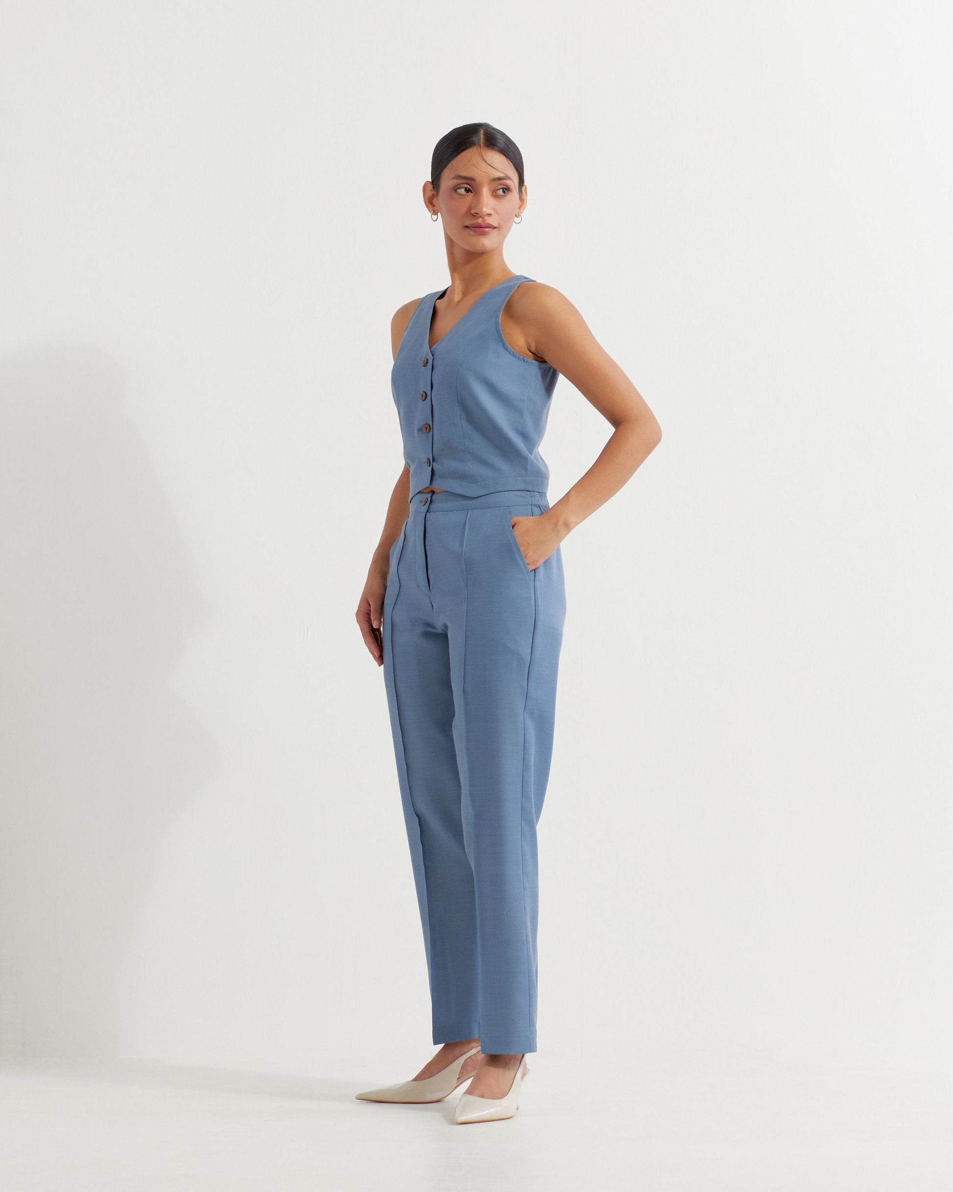 Blue Anne Co-ord Set (Set of 2)- IC