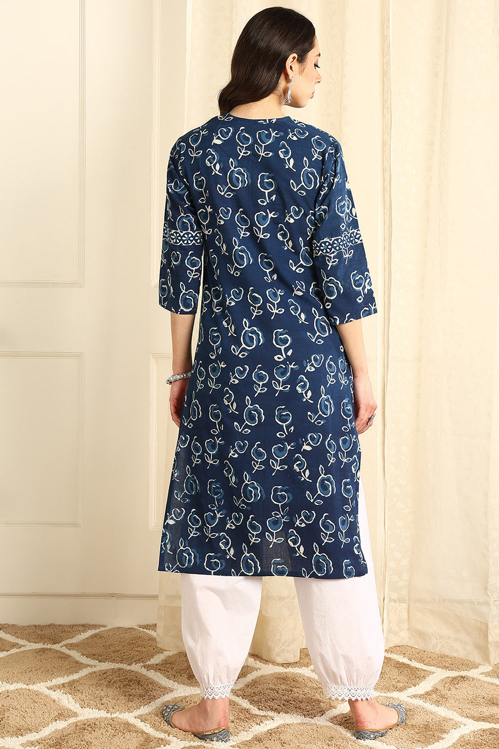 Indigo Blue Straight Kurta