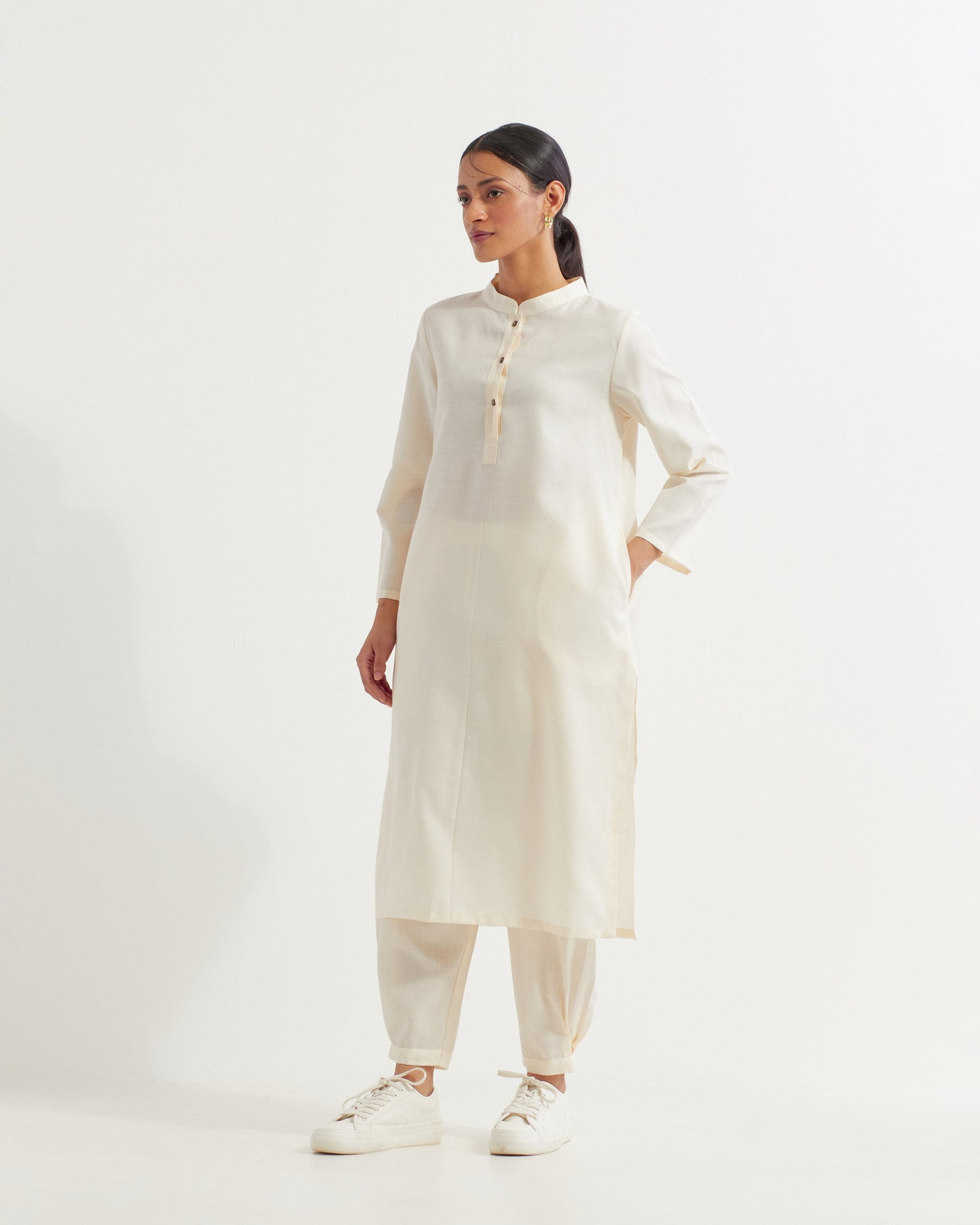 White Boyfriend Co-ord Set (Set of 2)- IC