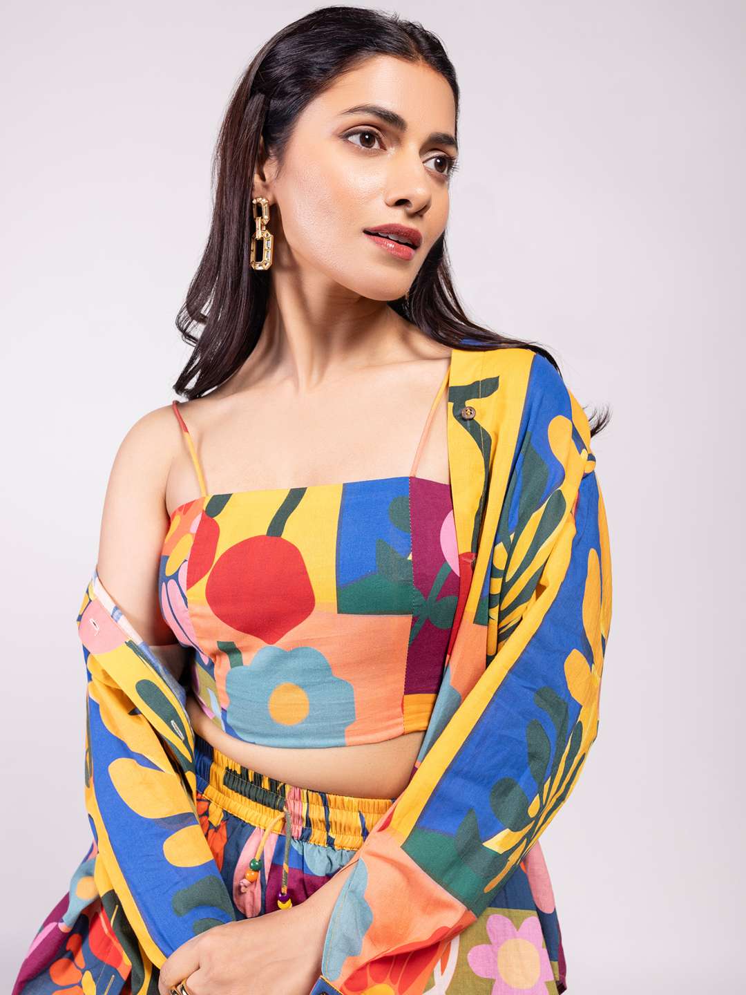 RETRO PRINTED CO-ORD SET (SET OF 3)