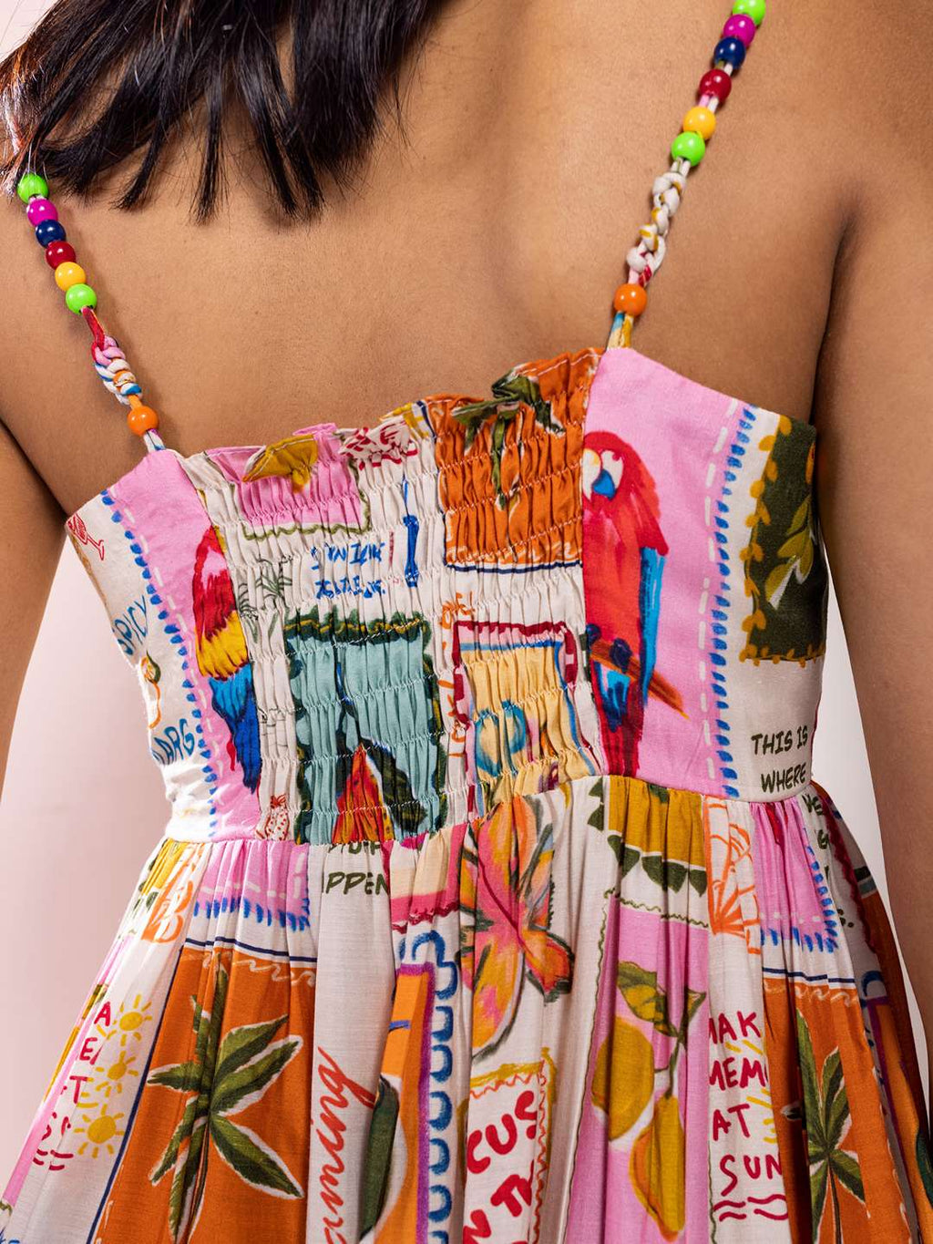 Stamp Printed Maxi Dress