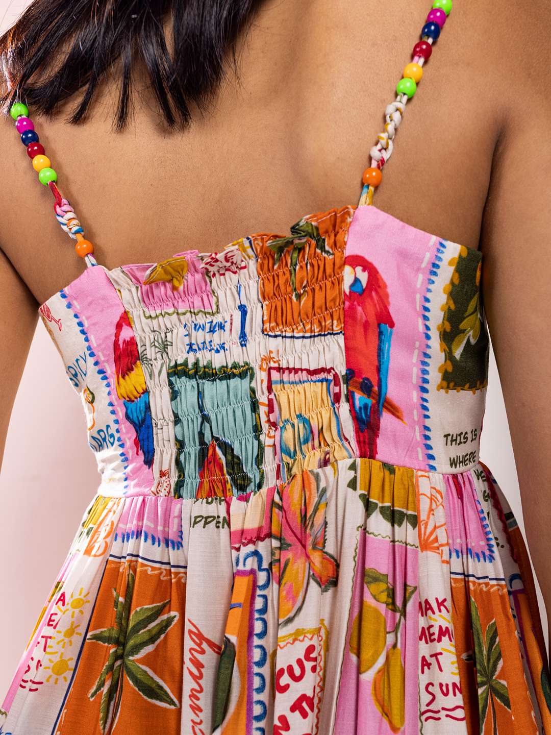 Stamp Printed Maxi Dress