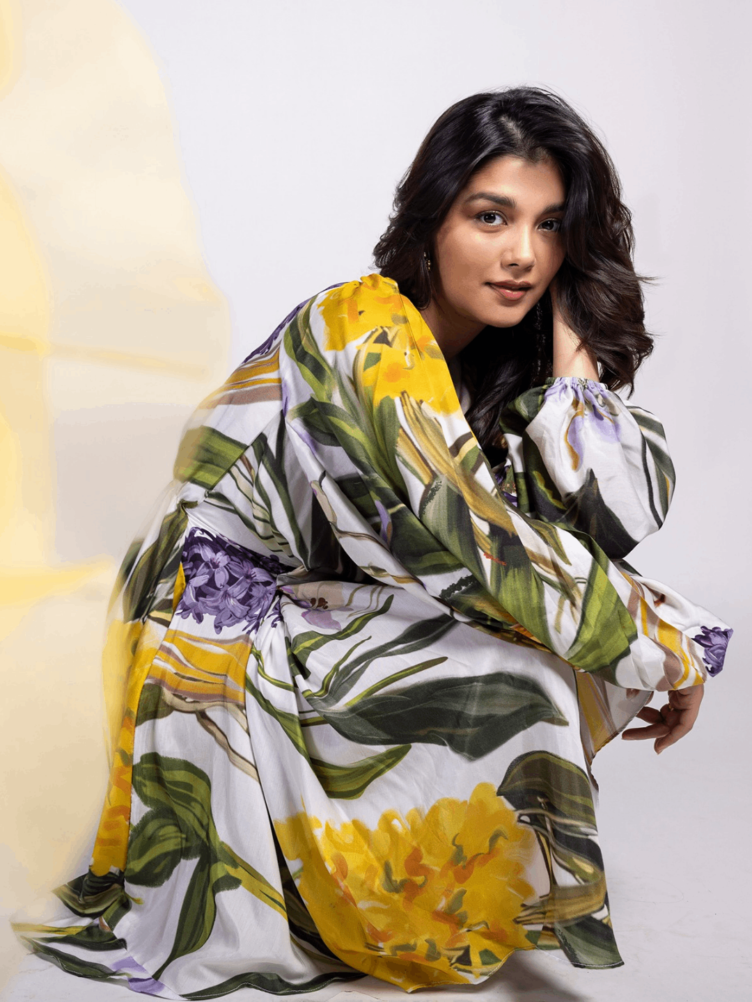 Juniper Printed Asymmetrical Midi Dress