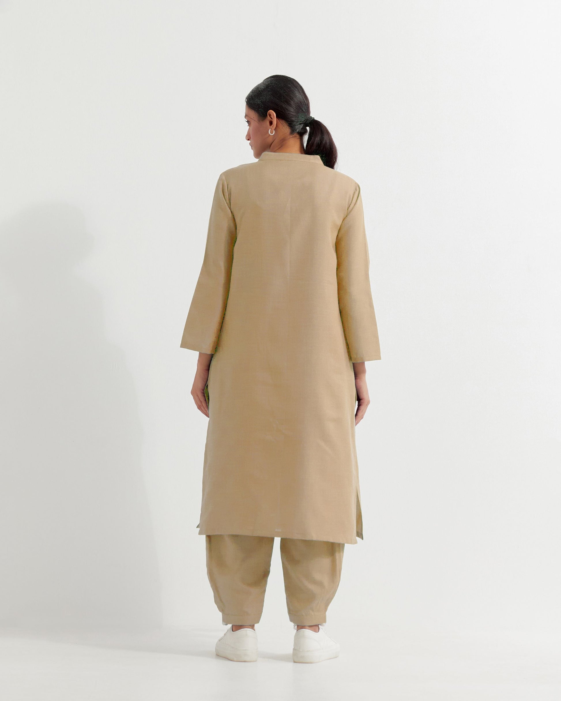 Beige Boyfriend Co-ord Set (Set of 2)- IC