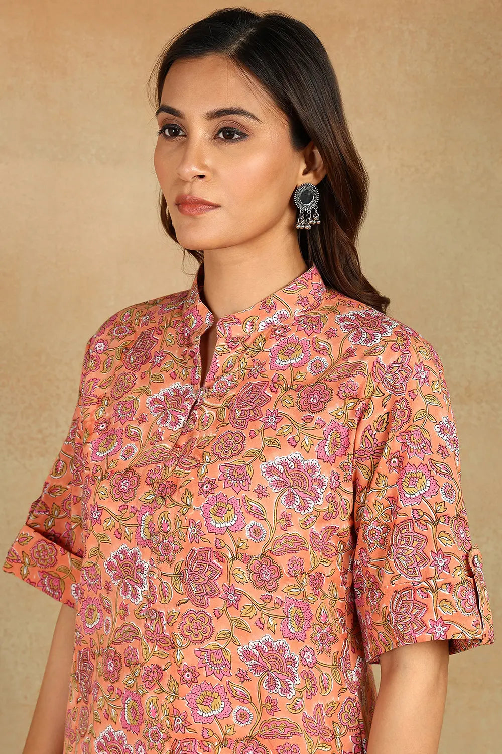 Crimson Half Sleeves Kurta