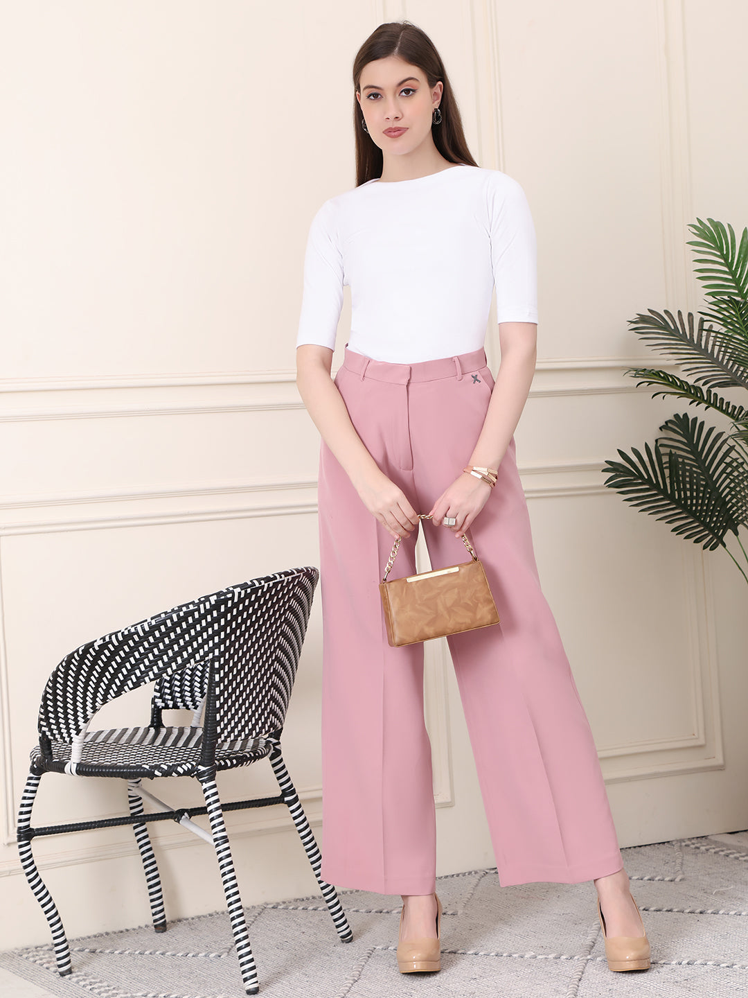 Exude Empowered Chic Wide Leg Trouser