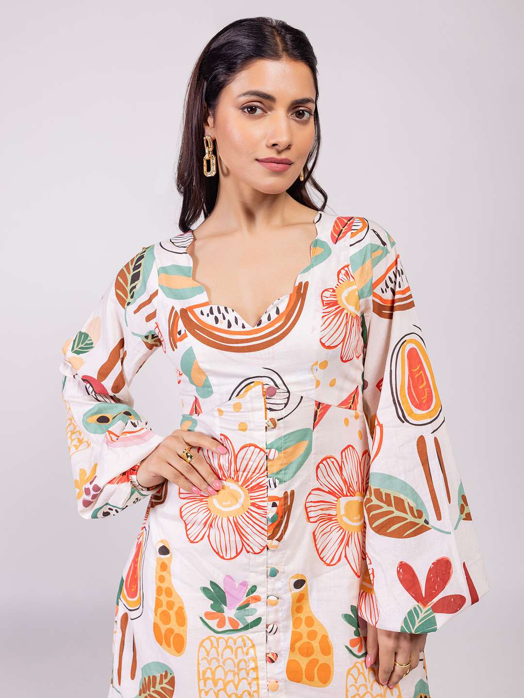 Gardenia Printed Mini Dress