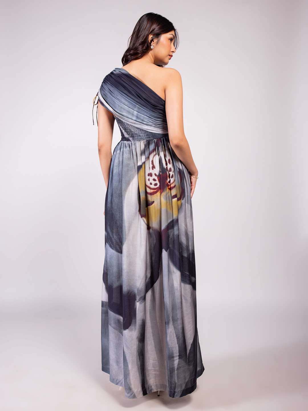 Wildflower Printed One Shoulder Maxi Dress