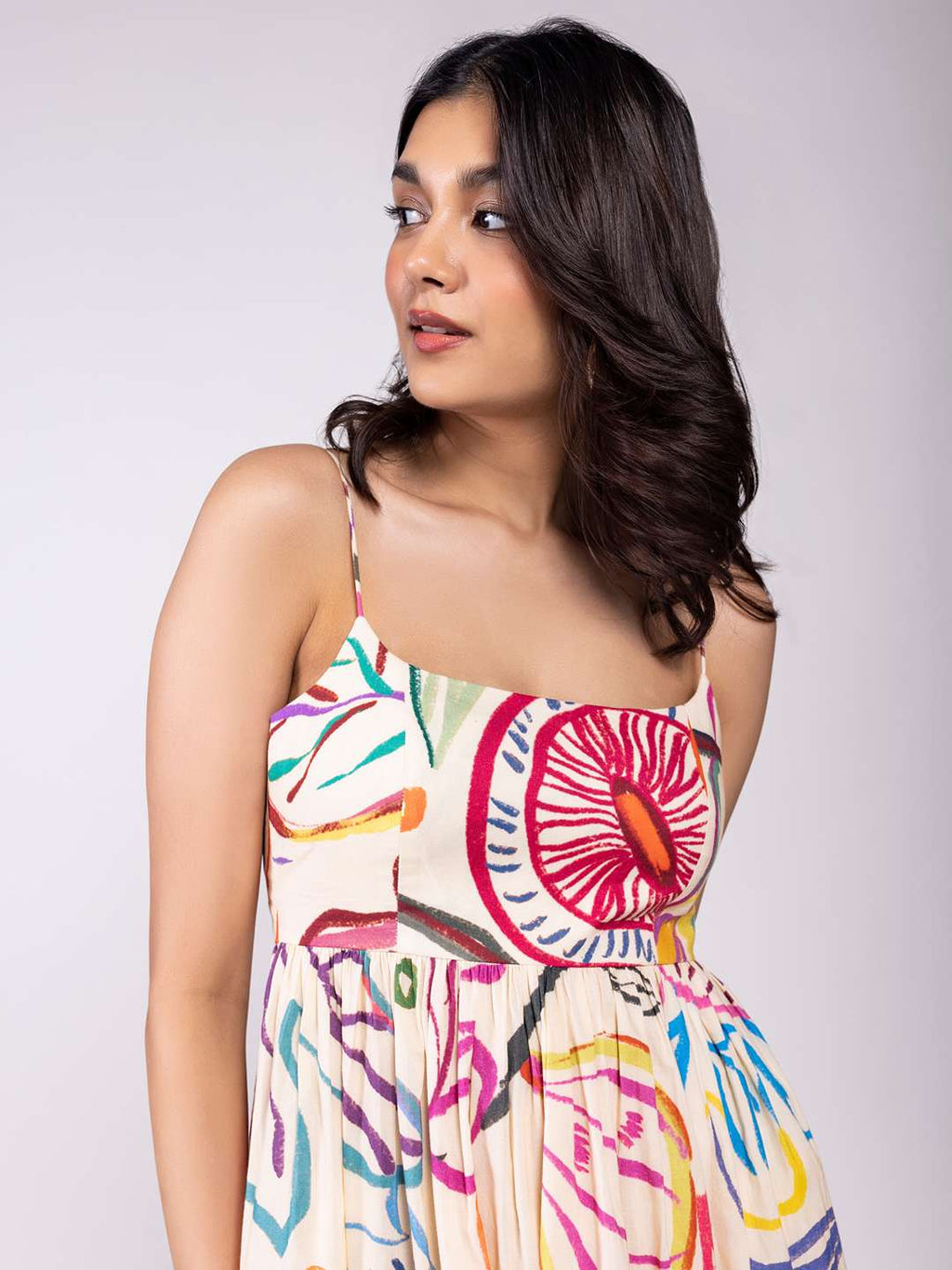 Fig Printed Maxi Dress