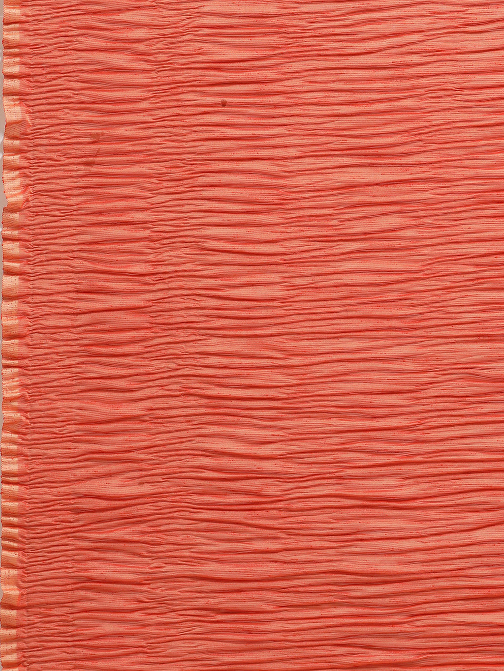 Polycotton Rust Solid BeltedSarees With Blouse Piece