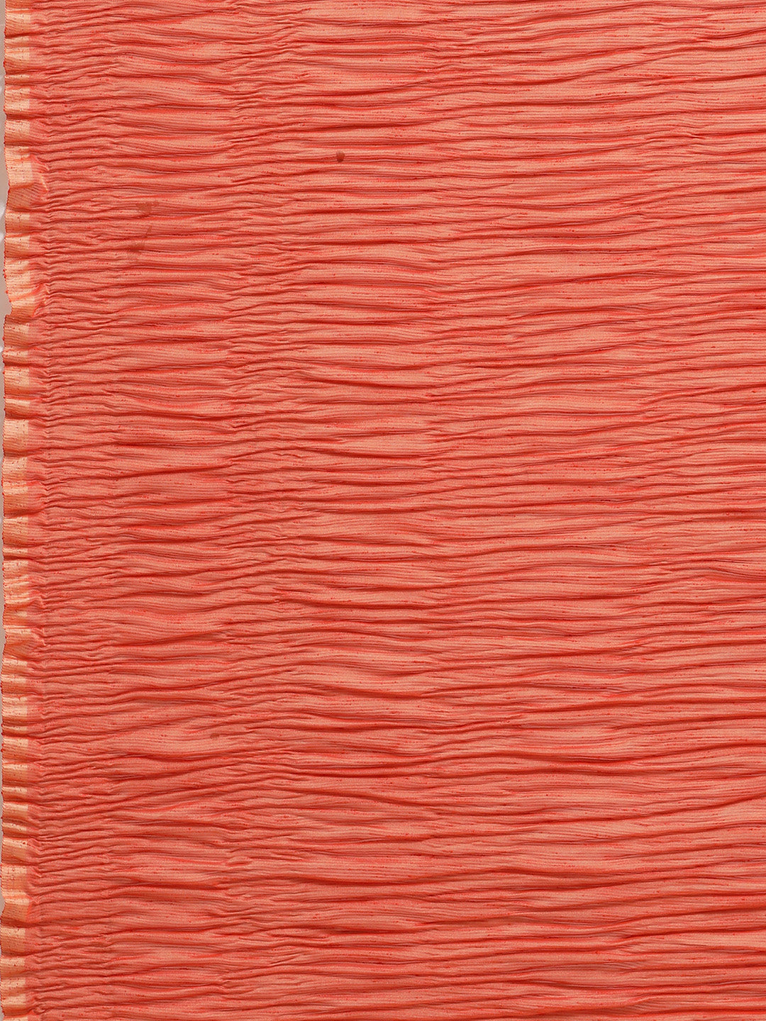 Polycotton Rust Solid BeltedSarees With Blouse Piece