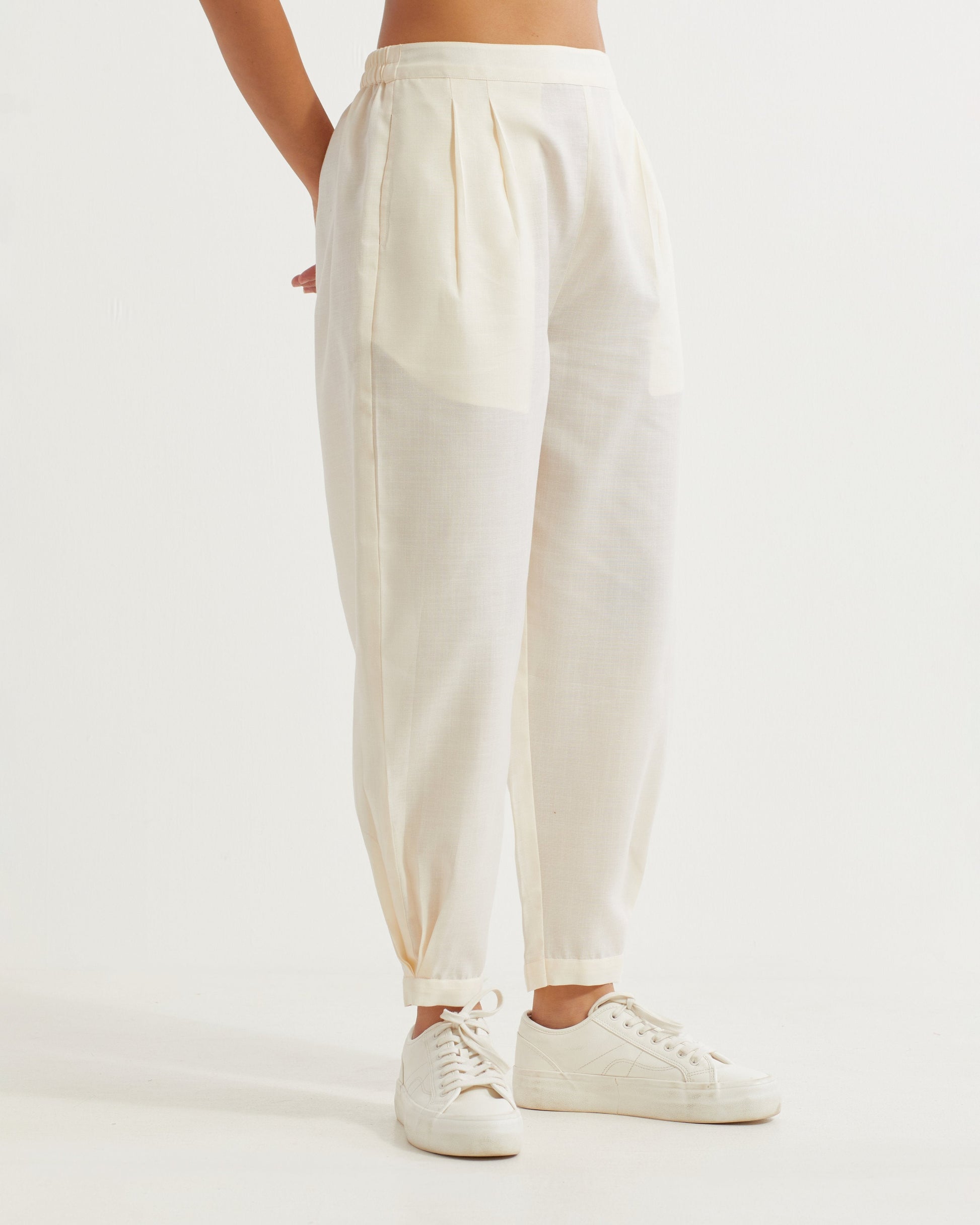 White Boyfriend Co-ord Set (Set of 2)- IC