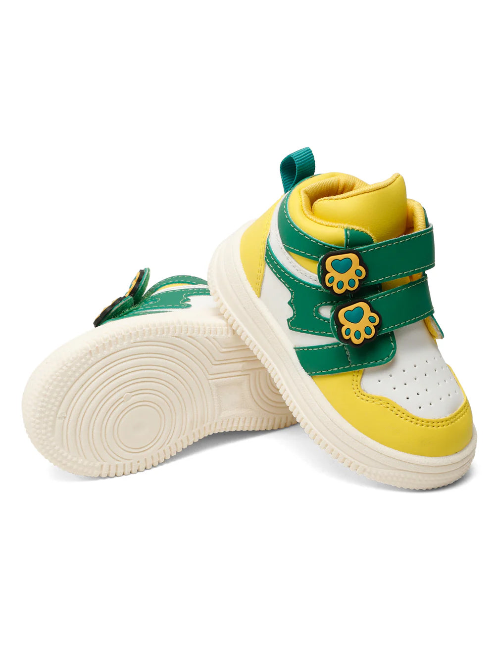 Colorpop Toddlers' High Ankle Sneakers - Yellow & Green (Unisex)