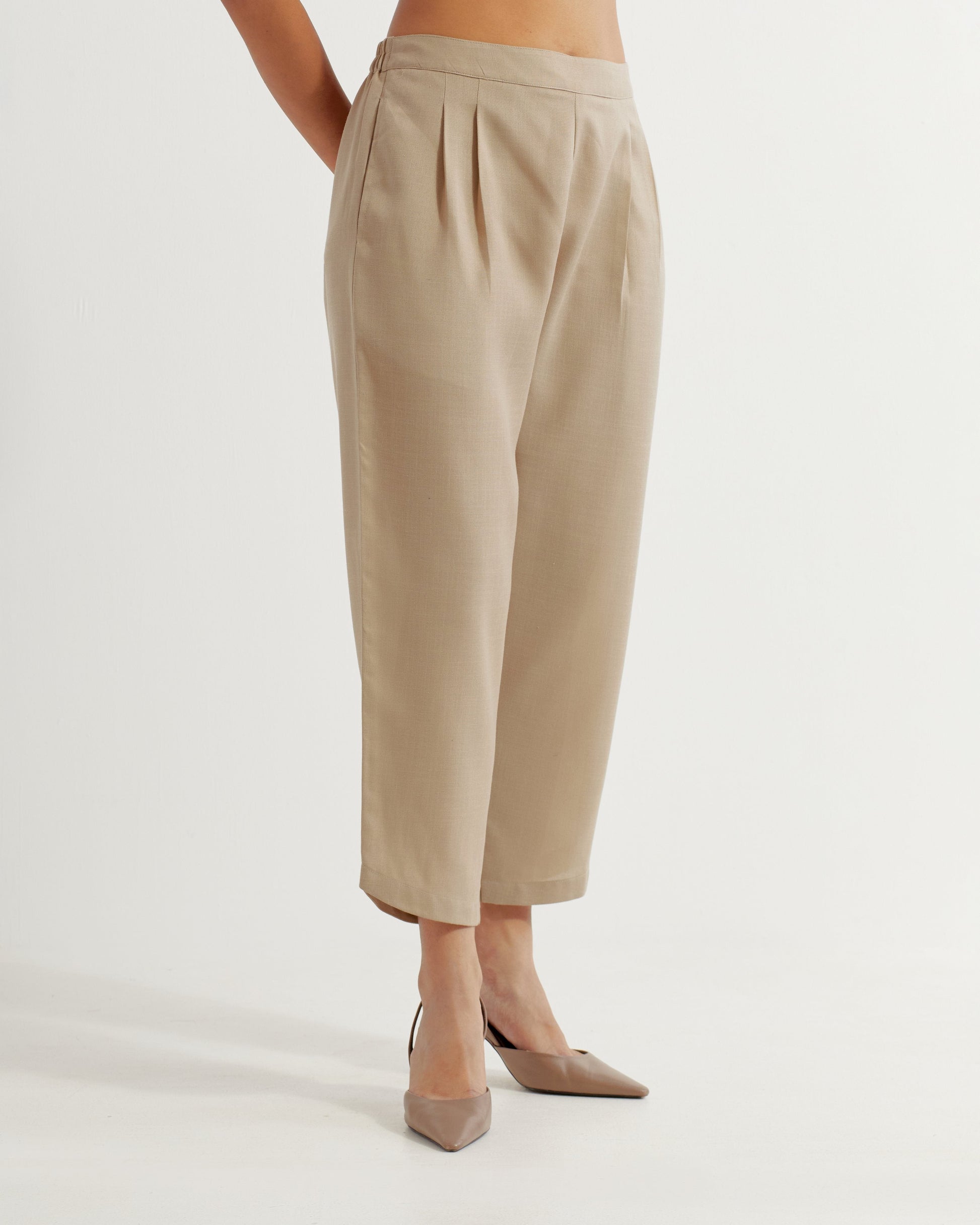 Beige Victoria Co-ord Set (Set of 2)- IC