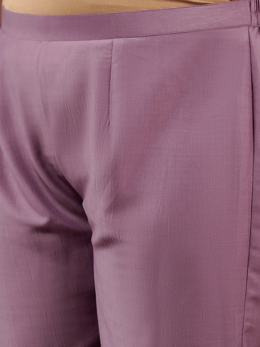 Women Floral Embroidered Regular Thread Work Kurta with Palazzos - ID