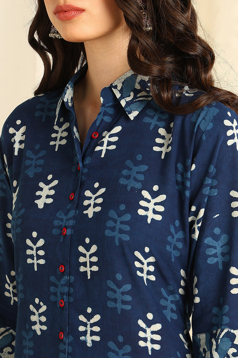 Indigo Blue Straight Bagru Kurta