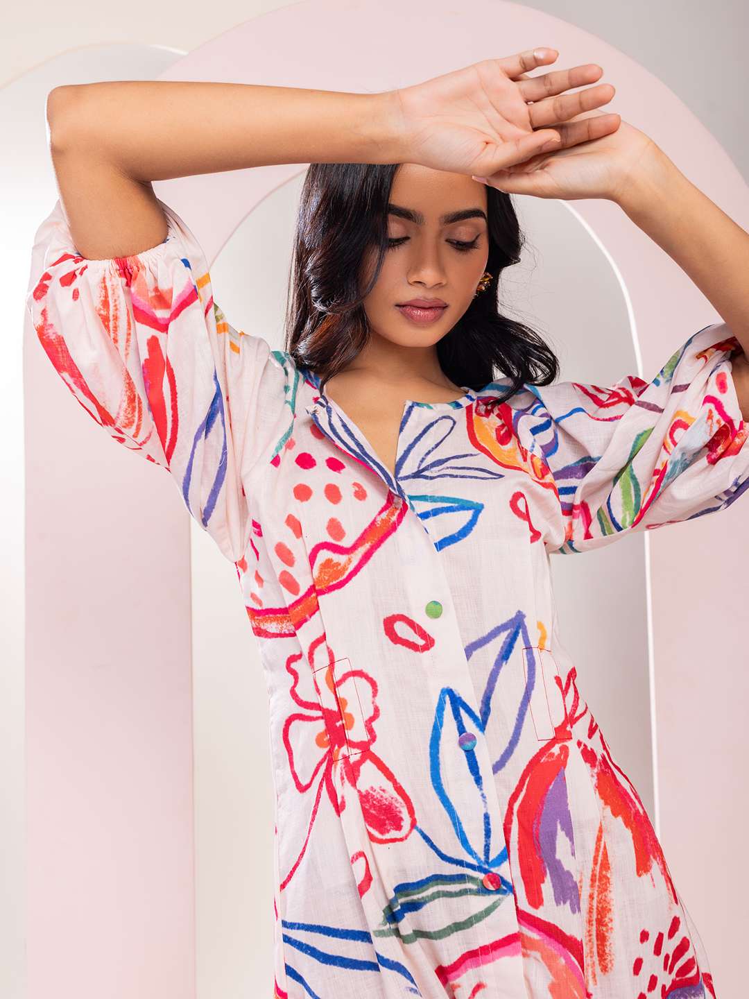Anaar Printed Flary Dress