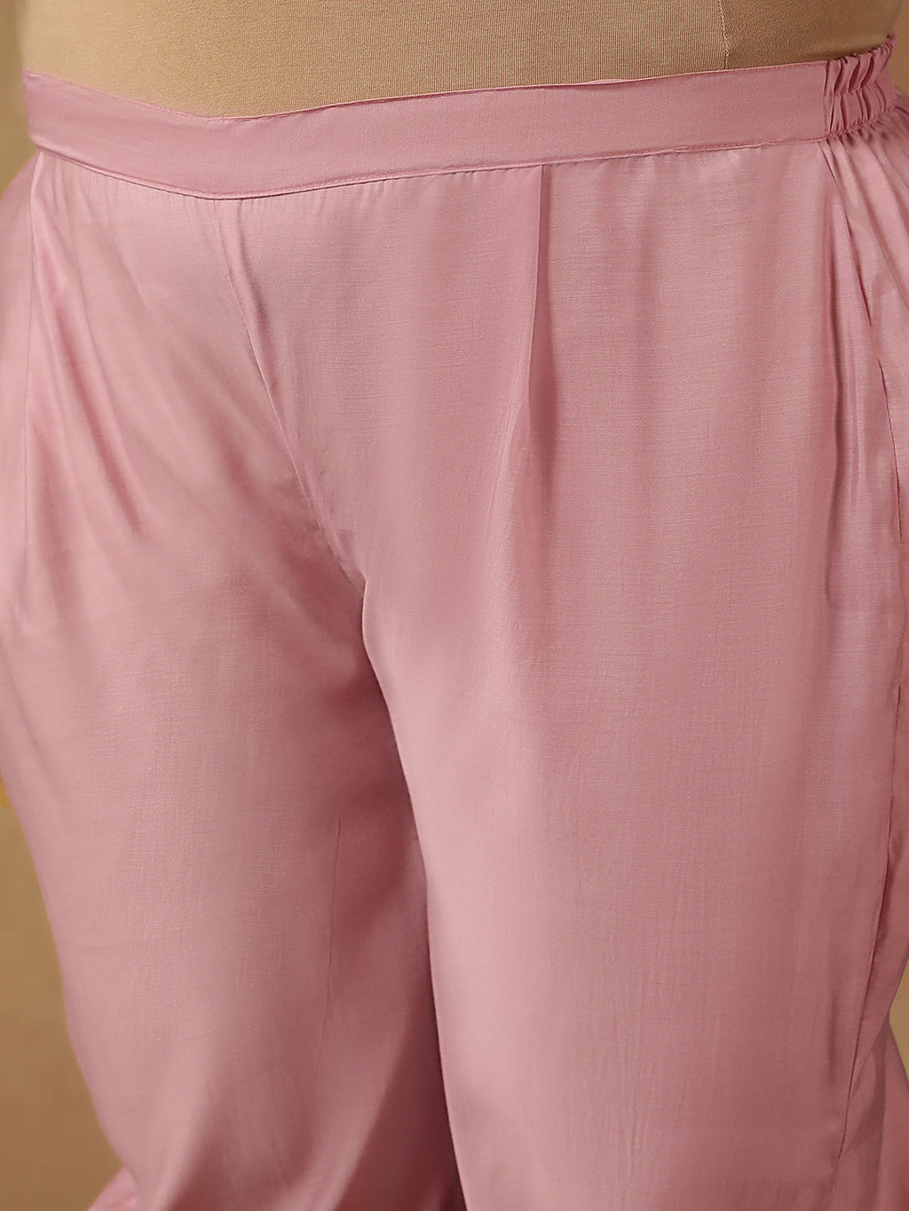 Floral Embroidered Regular Thread Work Anarkali Kurta With Trousers & Dupatta - ID