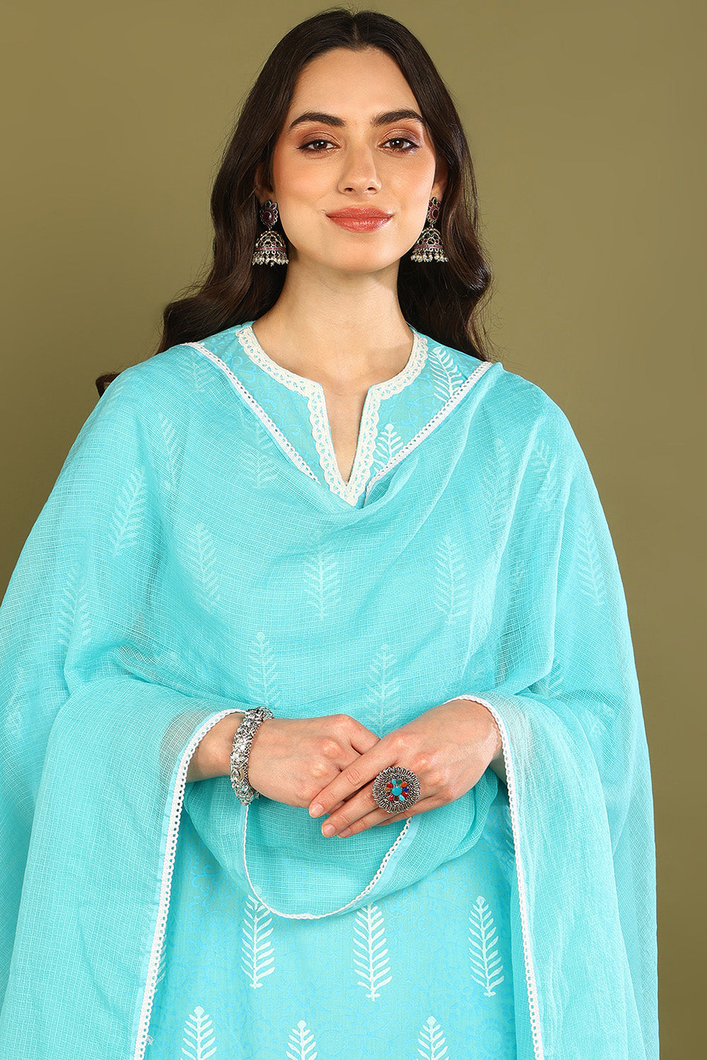 Blue Plain Kota Dupatta