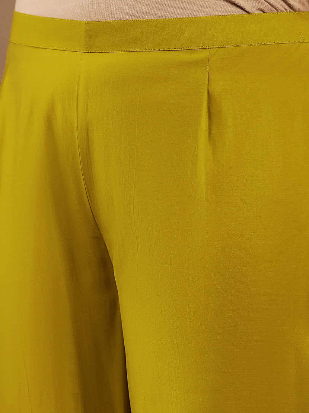 Round Neck Empire Anarkali Kurta With Trousers & Dupatta - ID