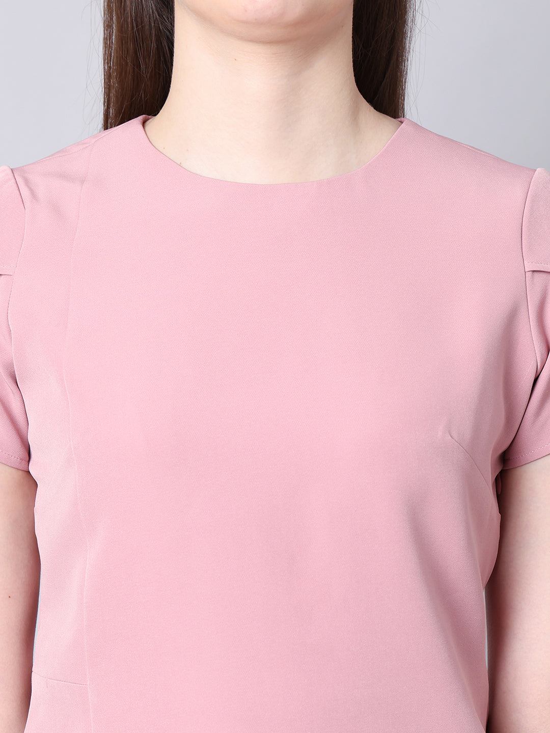 Exude Elysian Essence Asymmetrical Top with Cap Sleeves