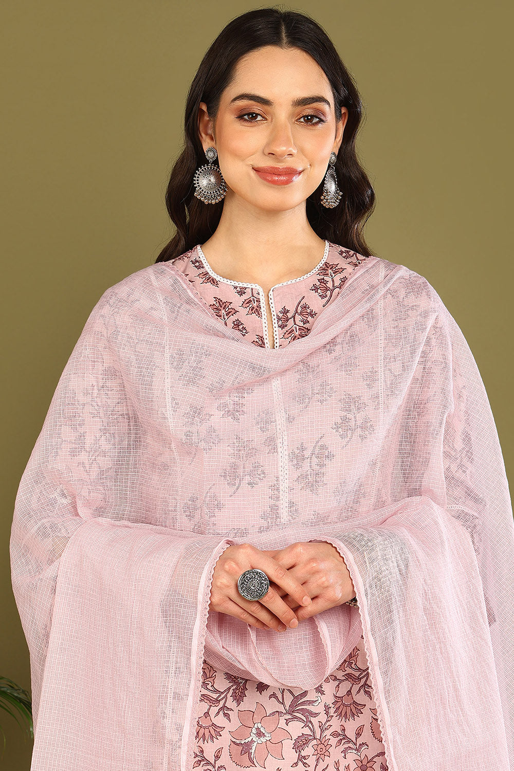 Mauve Plain Kota Dupatta