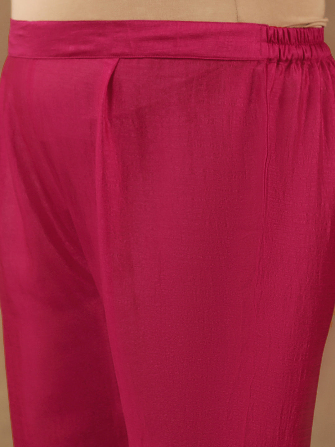 Plus Size Ethnic Motifs Embroidered Thread Work Kurta Trousers & With Dupatta - ID