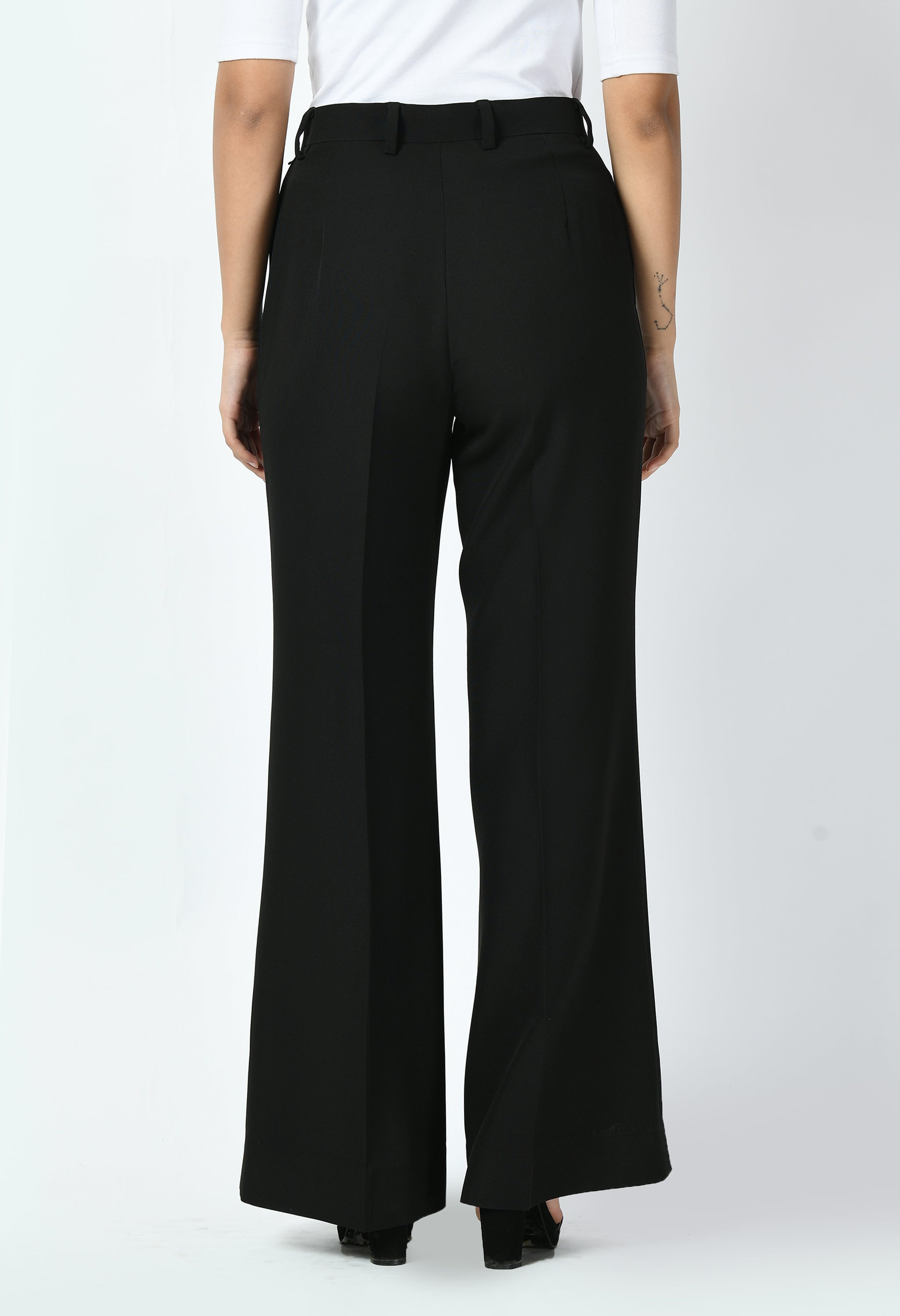 Exude Eminence Solid Bootcut Trousers