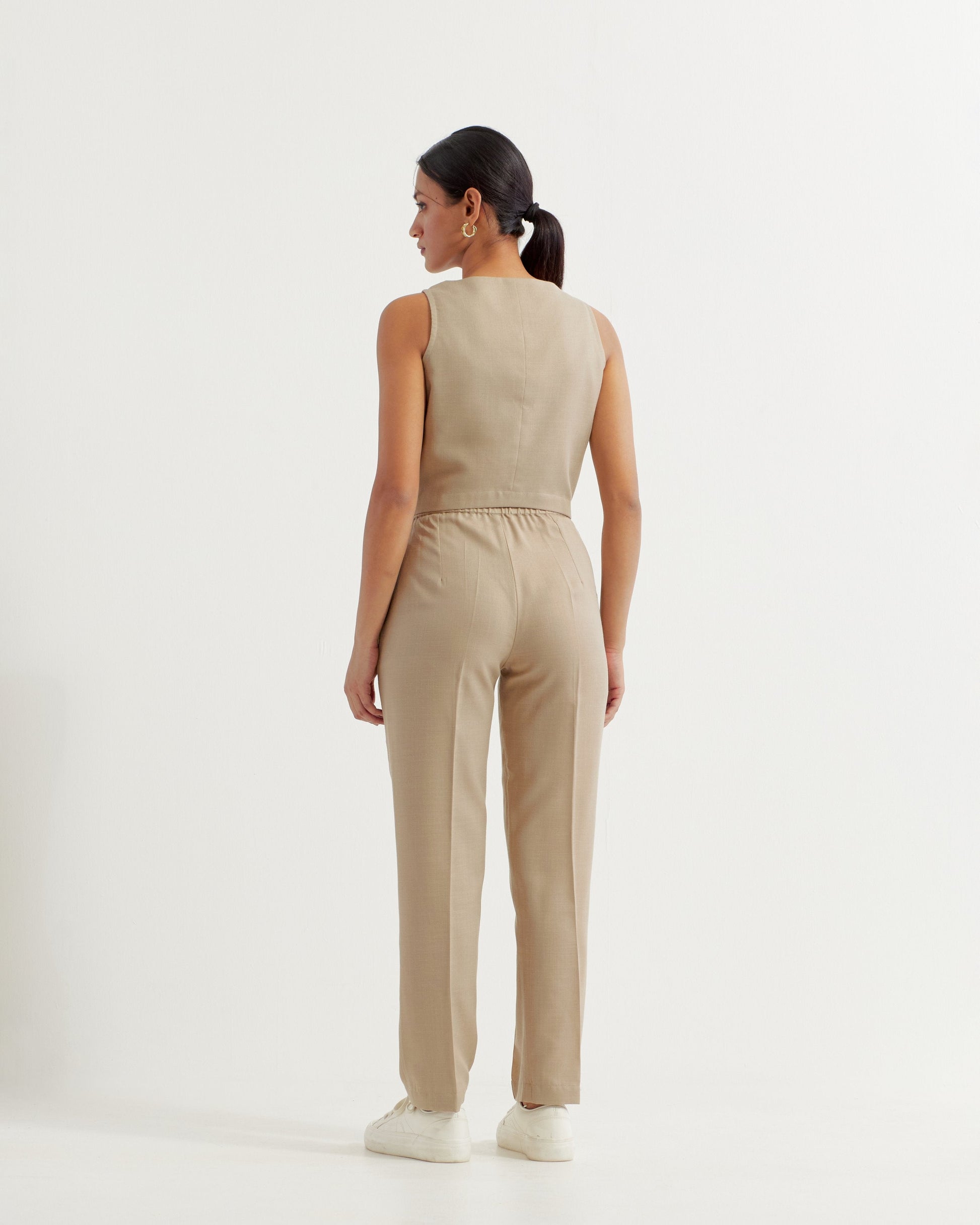 Beige Anne Co-ord Set (Set of 2)- IC